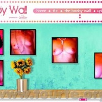 Booby Wall, un mur de seins contre le cancer