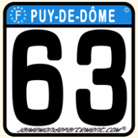 Autocollant département 63 - Puy-de-Dôme
