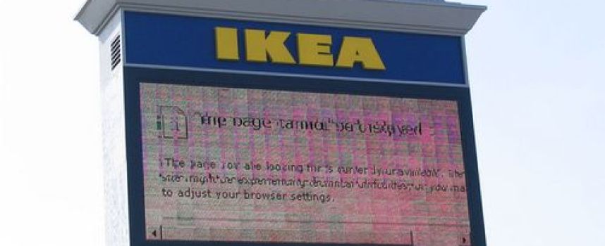 IKEA : Erreur Internet Explorer sur écran géant