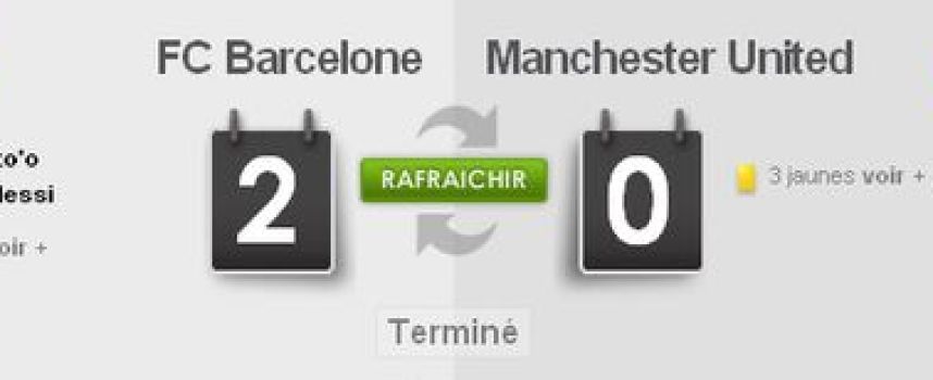 Video buts Barcelone 2-0 Manchester United, Finale Ligue des Champions 2009