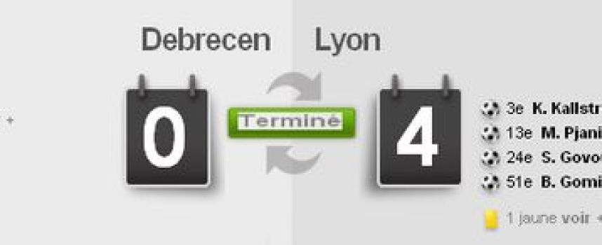 Vidéos buts Debrecen 0 - 4 Lyon, résumé
