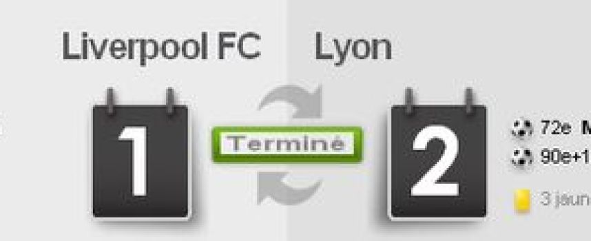 Vidéos buts Liverpool 1 - 2 OL Lyon, résumé