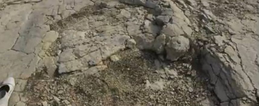 Empreintes de dinosaures à Plagne dans l'Ain