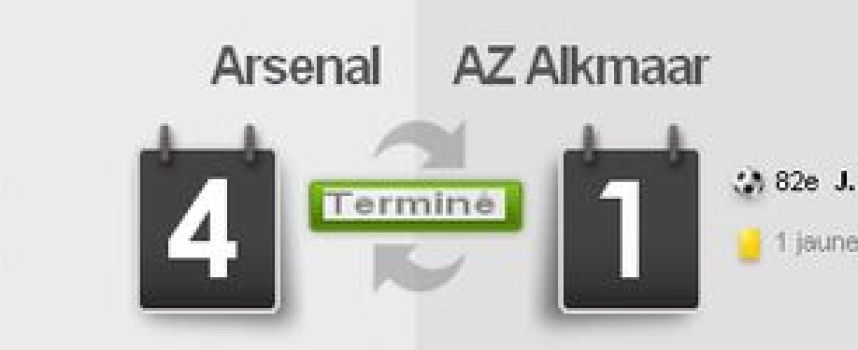 Vidéos buts Arsenal 4 - 1 AZ Alkmaar, résumé