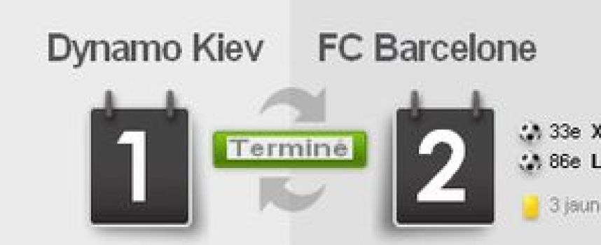 Vidéos buts Dynamo Kiev 1 - 2 Barcelone, résumé