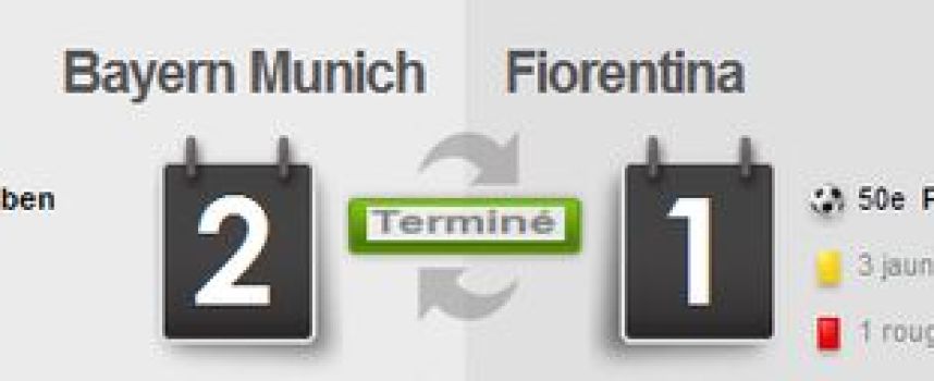 Vidéos buts Bayern Munich 2 - 1 Fiorentina, résumé