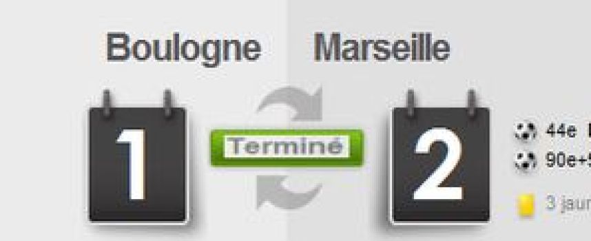 Vidéos buts Boulogne 1 - 2 OM Marseille, résumé