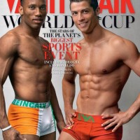 Cristiano Ronaldo et Didier Drogba torses nus dans Vanity Fair