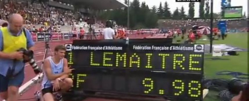Vidéo Christophe Lemaitre, 9.98 sec record de France