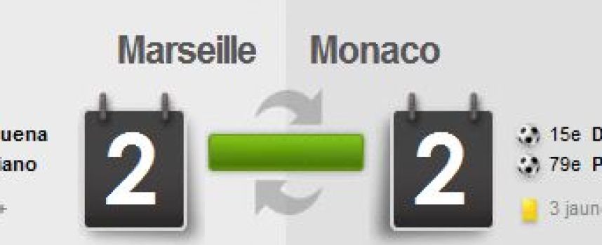 Vidéos buts Marseille OM 2 - 2 ASM Monaco, résumé 12/09/2010