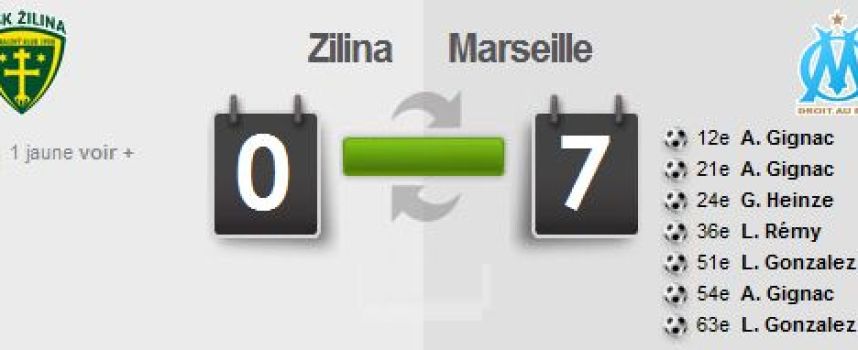 Vidéos buts Zilina 0 - 7 OM Marseille, résumé 03/11/2010