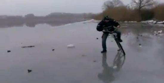 regis vélo lac gelé