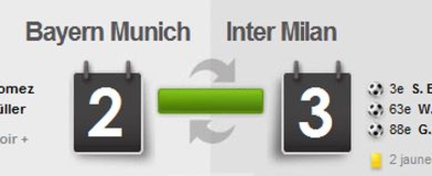 Vidéos buts Bayern Munich 2 - 3 Inter Milan, résumé 15/03/2011