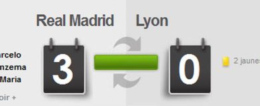 Vidéos buts Real Madrid 3 - 0 Lyon, résumé 16/03/2011