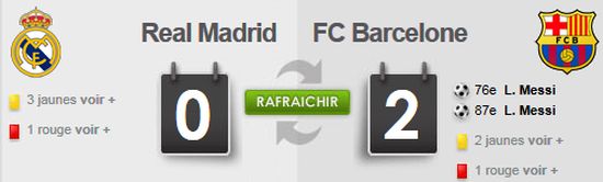 Résumé demie-finale Real Madrid Barcelone, 27/04/2011