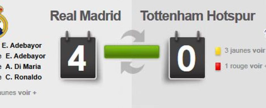 Vidéos buts Real Madrid 4 - 0 Tottenham, résumé 05/04/2011