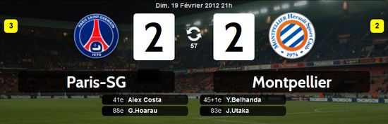 résumé vidéo PSG Montpellier, 19/02/2012