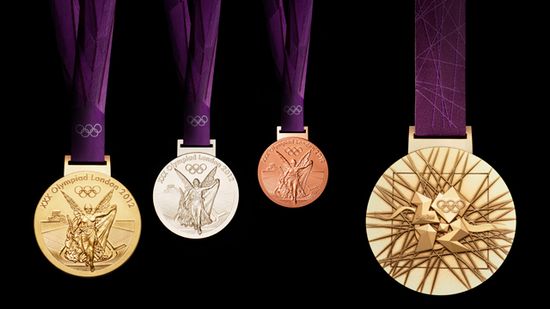 médailles or argent bronze JO Londres 2012