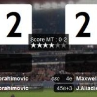 Vidéos buts PSG 2 - 2 Lorient, doublé Ibrahimovic (11/08/2012)