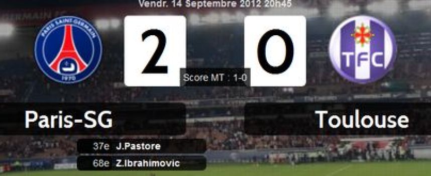 Vidéos buts PSG 2 - 0 Toulouse (Pastore, Ibrahimovic), résumé 14/09/2012
