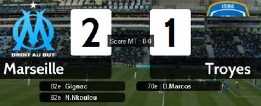 Vidéos buts Marseille 2 - 1 Troyes, (Gignac, Nkoulou) résumé 03/03/2013