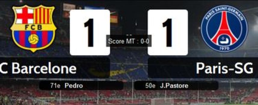 Vidéos buts Barcelone 1 - 1 PSG (Pastore, Pedro), résumé 10/04/2013