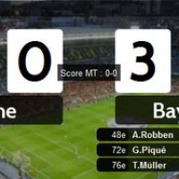 Vidéos buts Barcelone 0 - 3 Bayern Munich (Robben, Piqué, Müller),  résumé 01/05/2013