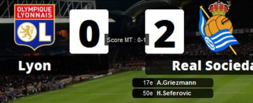 Vidéos buts Lyon 0 - 2 Real Sociedad (Griezmann, Seferovic), résumé 20/08/2013