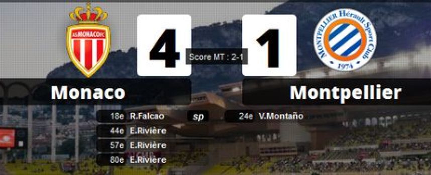 Vidéos buts Monaco 4 - 1 Montpellier (Falcao, triplé Rivière, Montano)