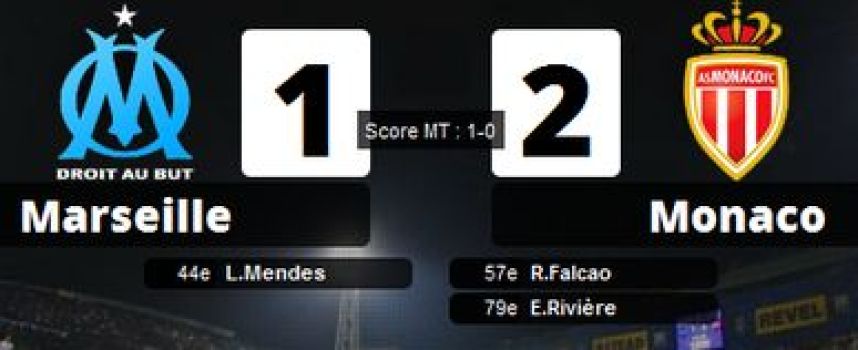 Vidéos buts Marseille 1 - 2 Monaco (Mendes, Falcao, Rivière)