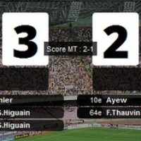 Vidéos buts Naples 3 - 2 Marseille (Ayew, Tauvin, Higuain, Inler), résumé 06/11/2013