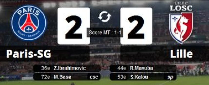 Vidéos buts PSG 2 - 2 Lille (Ibrahimovic, Mavuba, Kalou, Basa), résumé 22/12/2013
