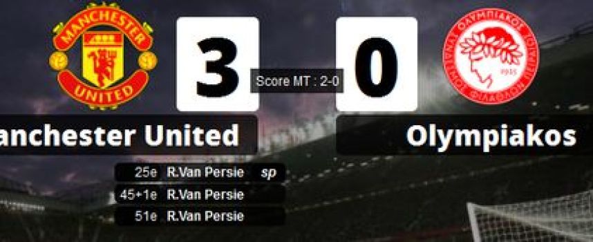 Vidéos Manchester United 3 - 0 Olympiakos (triplé Van Persie), résumé 19/03/2014