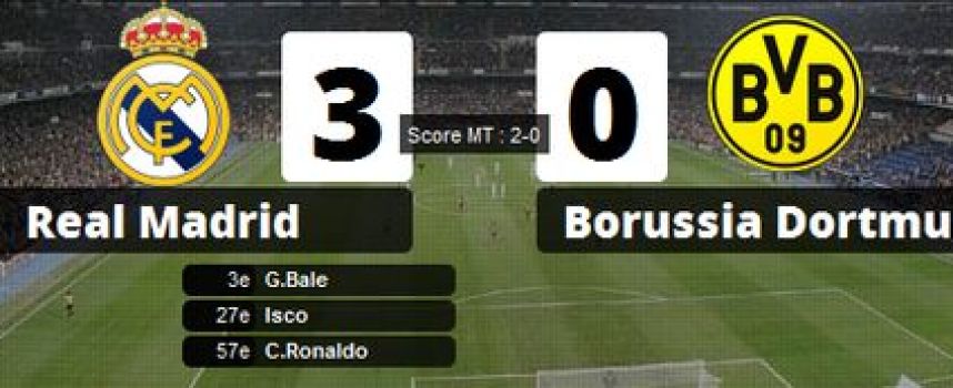 Vidéos buts Real Madrid 3 - 0 Borussia Dortmund (Bale, Isco, Ronaldo), résumé 02/04/2014