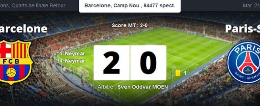 Vidéos buts Barcelone 2 - 0 Paris (doublé de Neymar), résumé du 21/04/2015